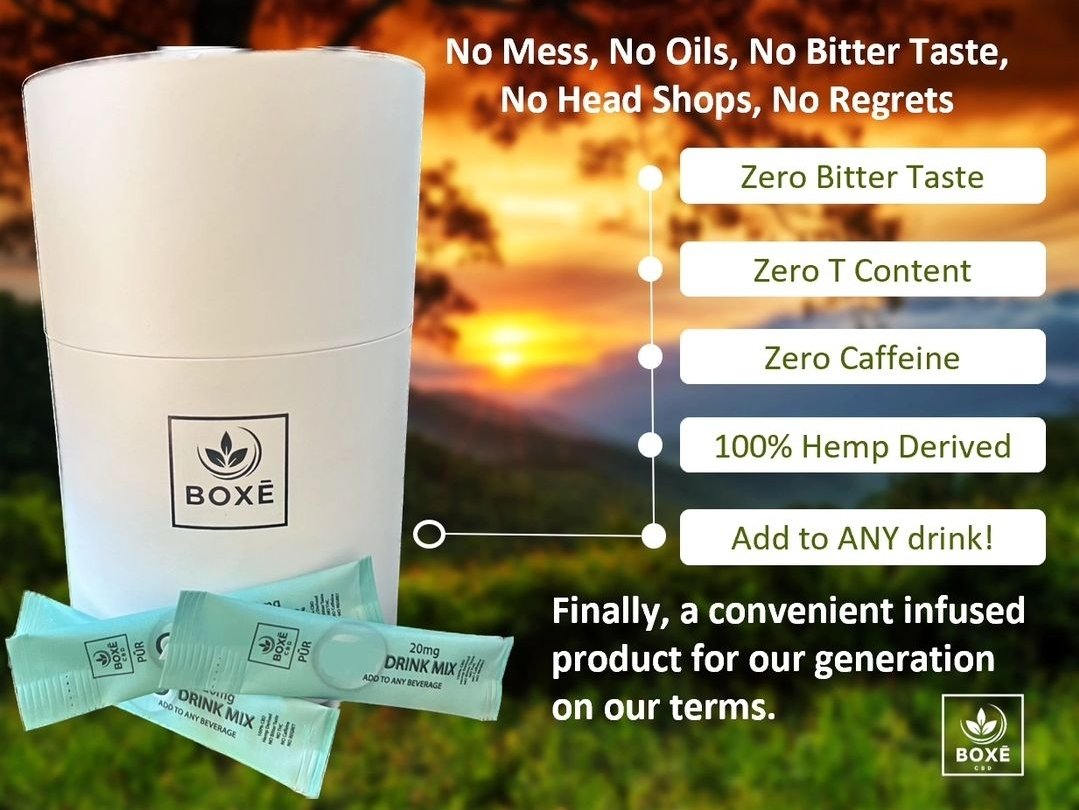 BoxeWellness's tweet image. BOXĒ PŪR is an instantly dissolving, CBD drink additive with zero bitter taste and zero THC. Add it to any drink and enjoy CBD on your terms in the things you enjoy.
#fitness #lifestyle #cbd #motivation #bestoftheday #drinks #infused #foodie #allnatural #delicious  #livehealthy