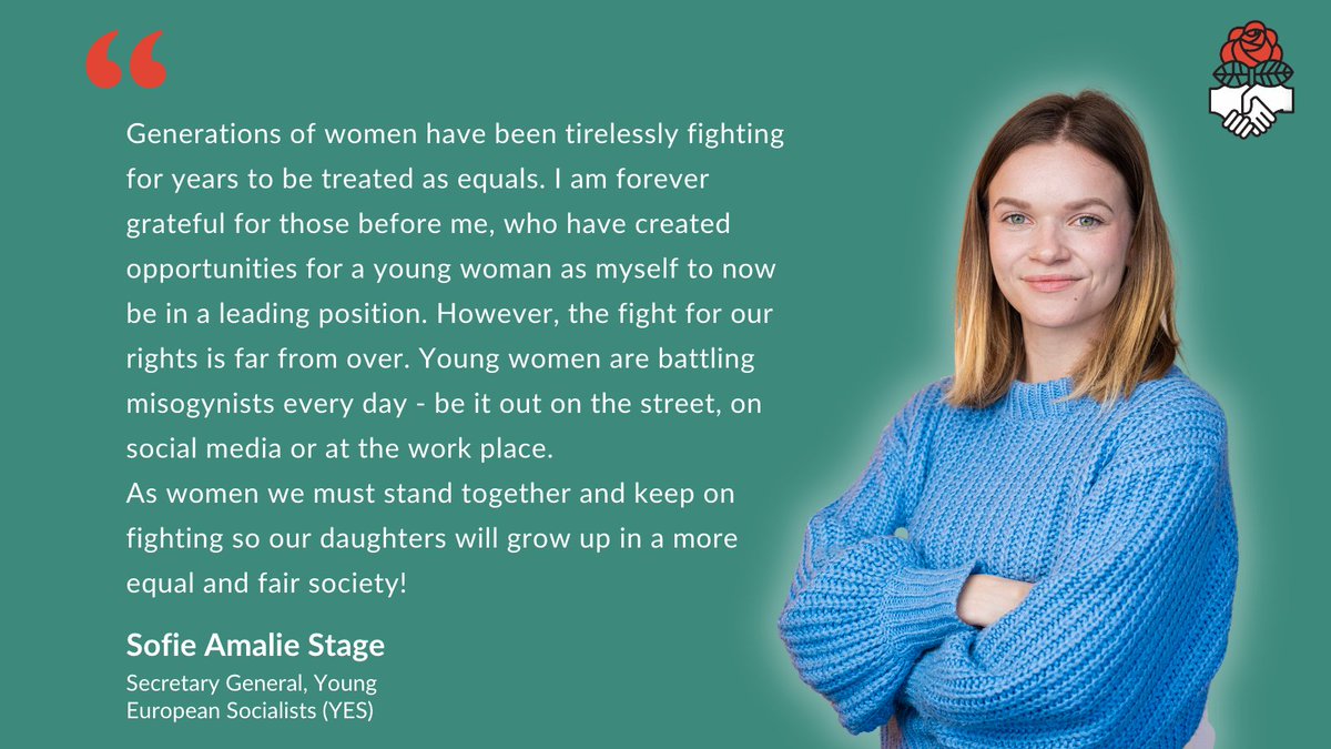 📢Congratulations to @Sofie_Stage, @YESocialists new Secretary General! We are convinced you will do a great job for YES🌹& the socialist family, supporting our efforts in building a fairer society! Learn more about Sofie in the quote below & here👉 youngsocialists.eu/yes-has-a-new-…