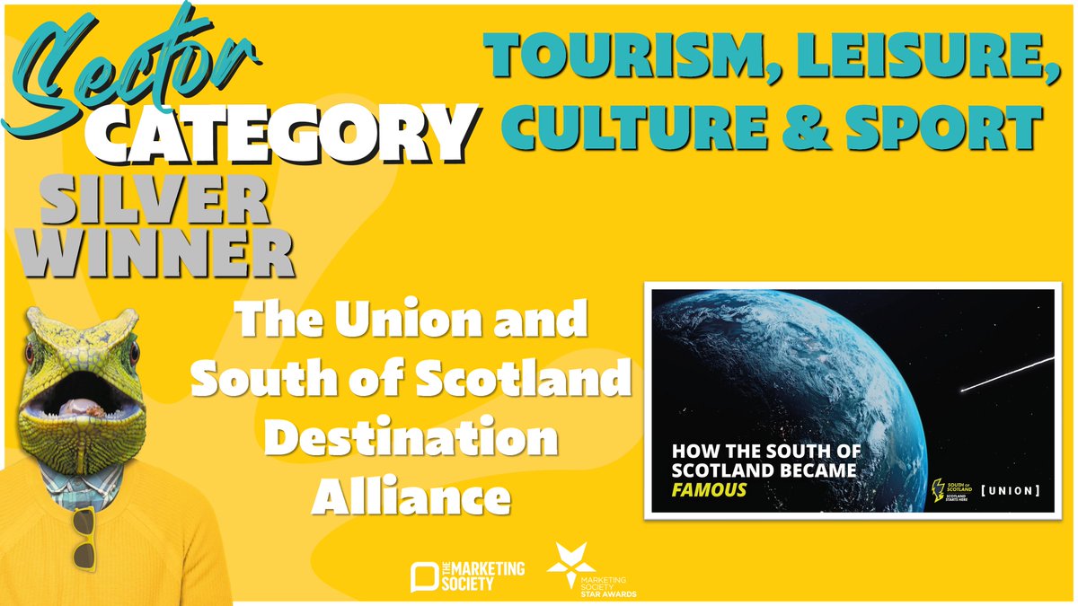 marketingsocSCO's tweet photo. ⭐ The Silver award for Tourism, Leisure, &amp; Sport goes to @unionagency / @SScotDAlliance #StarAwards23 https://t.co/O4qTemjwiT