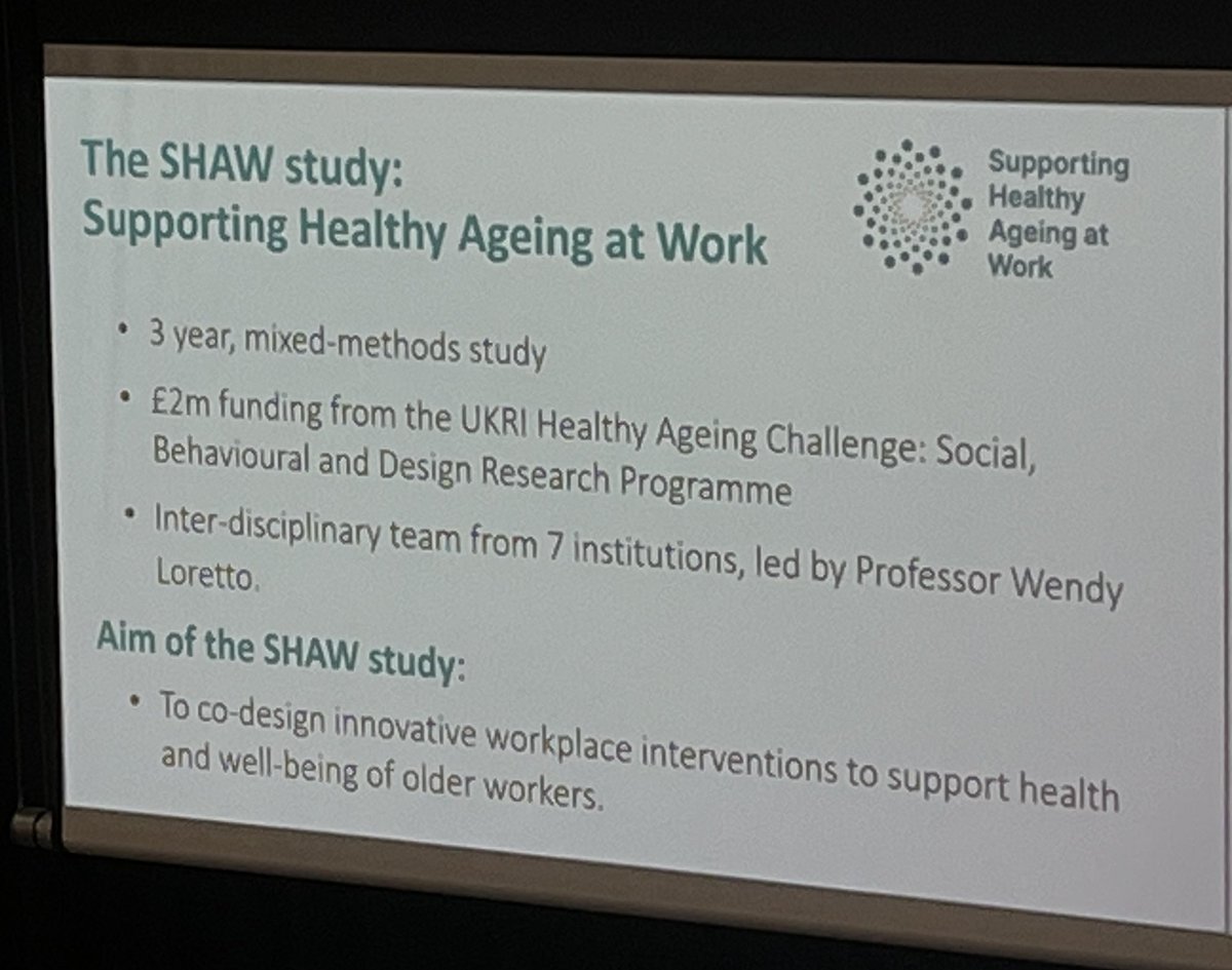 Gary J Macfarlane (@aberdeenepi) on Twitter photo Interesting talk today from Dr David Lain <a href="/SOMNews/">SOM e-News</a> about <a href="/ShawProject/">SHAW Project</a> - supporting healthy ageing at work #occupationalhealth23 <a href="/NCLBusiness/">NCL Business School</a> Interesting talk today from Dr David Lain <a href="/SOMNews/">SOM e-News</a> about <a href="/ShawProject/">SHAW Project</a> - supporting healthy ageing at work #occupationalhealth23 <a href="/NCLBusiness/">NCL Business School</a>