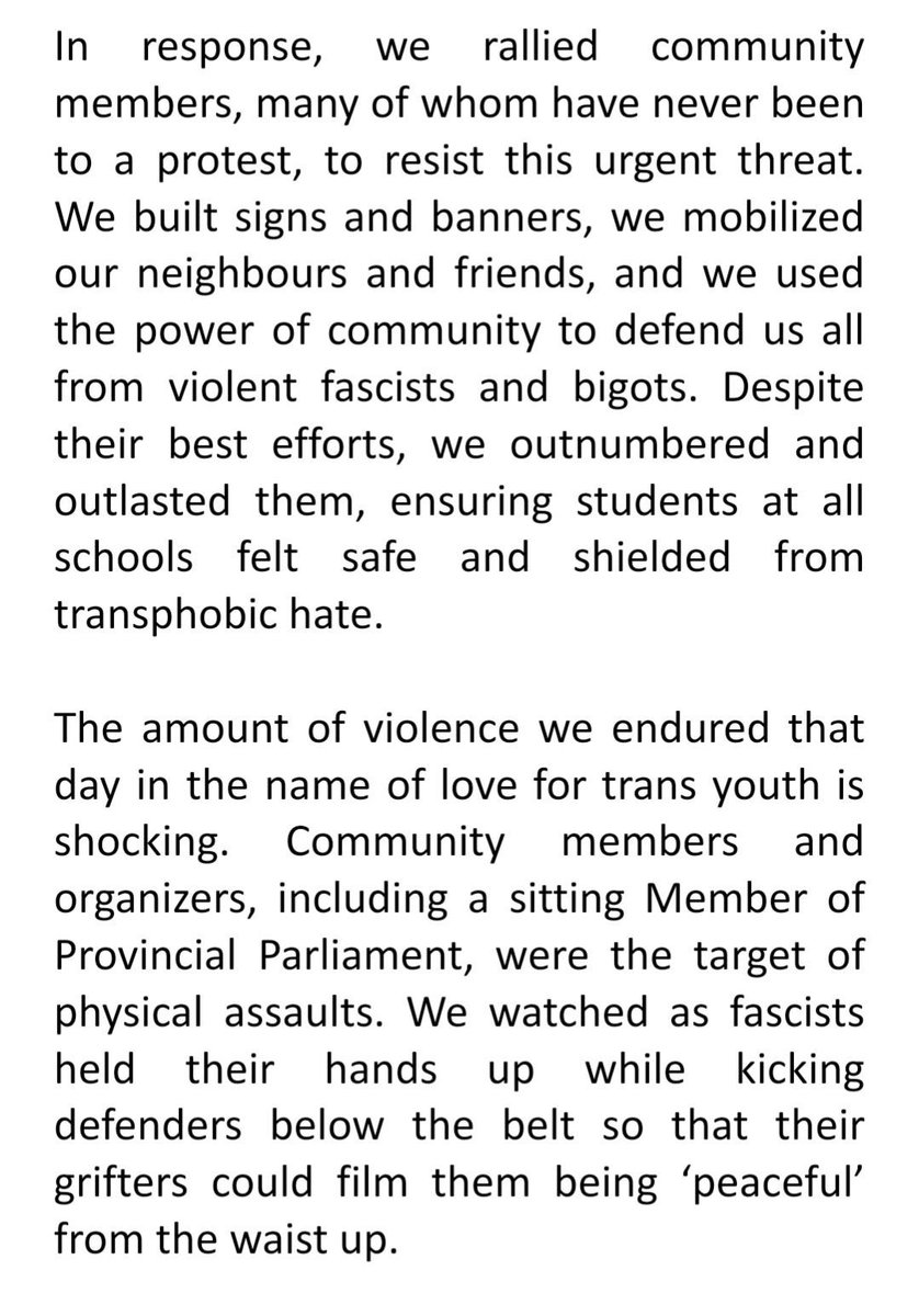 CommunitySolid2's tweet photo. Emily Quail and Community Solidarity Ottawa would like to issue the attached statement regarding calls for "safe zone" legislation that would legally prohibit protests near schools (1/3) https://t.co/ujTD15btsO