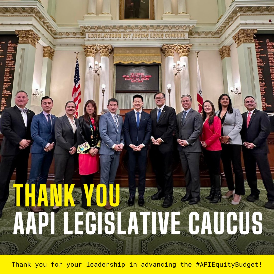Feeling grateful to the @AAPILegCaucus for their tireless efforts in securing additional funding for the #APIEquityBudget. Your dedication to uplifting our AAPI community in California sets an inspiring example. Thank you for your leadership! #CALeg