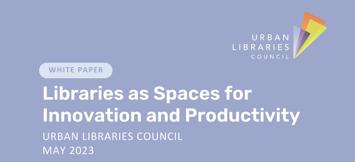 TS4Libs Team (@techsoup4libs) on Twitter photo Discover how #libraries can meet the demand for flexible workspaces and foster quality interactions in the third-place 🏛️📚
Read <a href="/UrbanLibCouncil/">Urban Libraries Council</a> latest White Paper: "Libraries as Spaces for Innovation and Productivity."
spr.ly/6004ONYAI
#LibrariesTransform Discover how #libraries can meet the demand for flexible workspaces and foster quality interactions in the third-place 🏛️📚
Read <a href="/UrbanLibCouncil/">Urban Libraries Council</a> latest White Paper: "Libraries as Spaces for Innovation and Productivity."
spr.ly/6004ONYAI
#LibrariesTransform