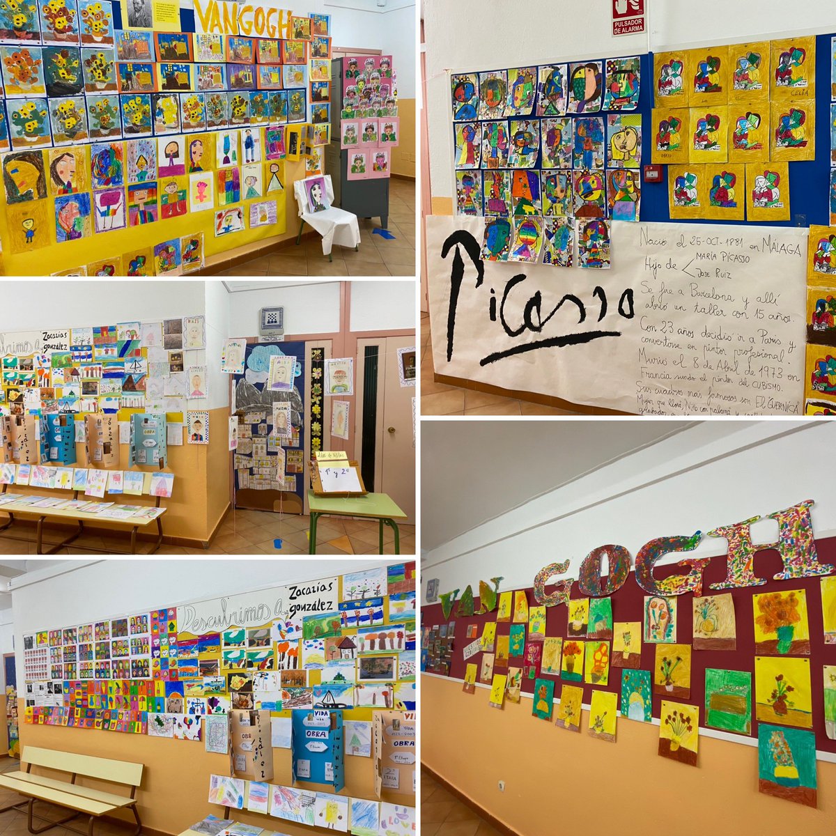 ceipcampocharro's tweet photo. 🤩Con la exposición concluimos tres jornadas dedicadas al arte🎨en nuestra #semanaartísticacharra, un despliegue de creatividad, imaginación y trabajo, gracias al profesorado, alumnado y nuestras #palancas y #redes de la que todos hemos aprendido 👏#somoscampocharro #creandopiña https://t.co/YbvMu51NWV