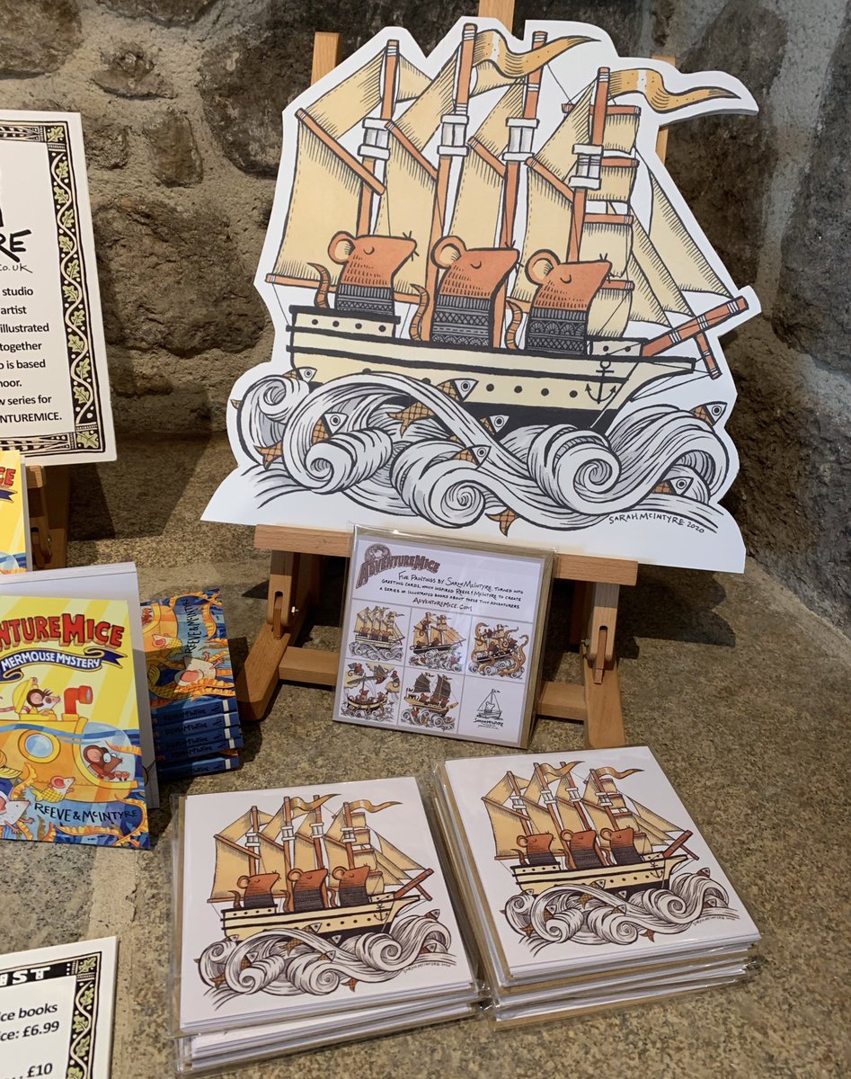 If you’re visiting Bovey Tracey this summer, swing by <a href="/BoveyParadiso/">Bovey Paradiso Arts</a> where there’s a fab gallery &amp; restaurant, and they’re ALSO featuring signed Adventuremice books and some of my cards!
Adventuremice.com 🐭⚓️
#Dartmoor <a href="/philipreeve1/">Philip Reeve</a>