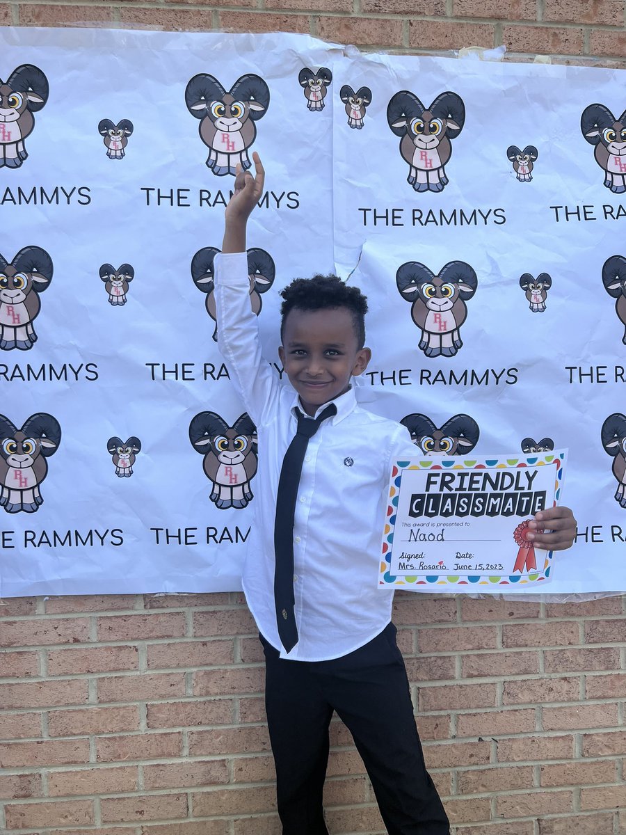 What a beautiful day for the <a href="/RikerHillRams/">Riker Hill Elementary School</a> Rammy Awards! These fantastic first graders earned awards for all of their hard work this year! 🏆 #WeAreRamily