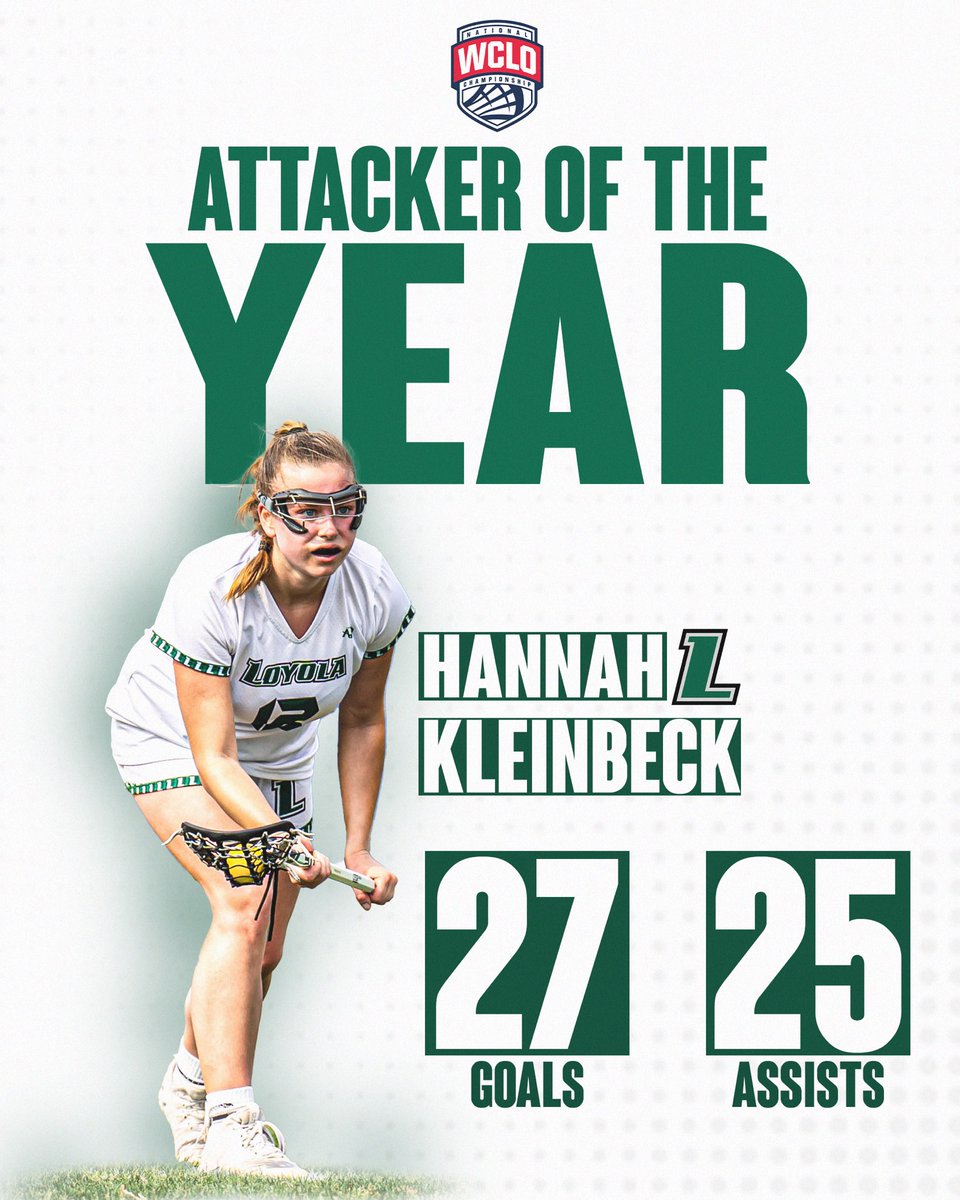 WCLO_US's tweet photo. Congrats to our Attack of the Year, Hannah Kleinbeck!

Hannah ended the year with 12 (Games played ), 27 (Goals) and 25 (Assists)! She topped it off with a national championship! 
•
•
#stx #lacrosse #lax #score #attack #womeninsports https://t.co/6JBLd9zpd5