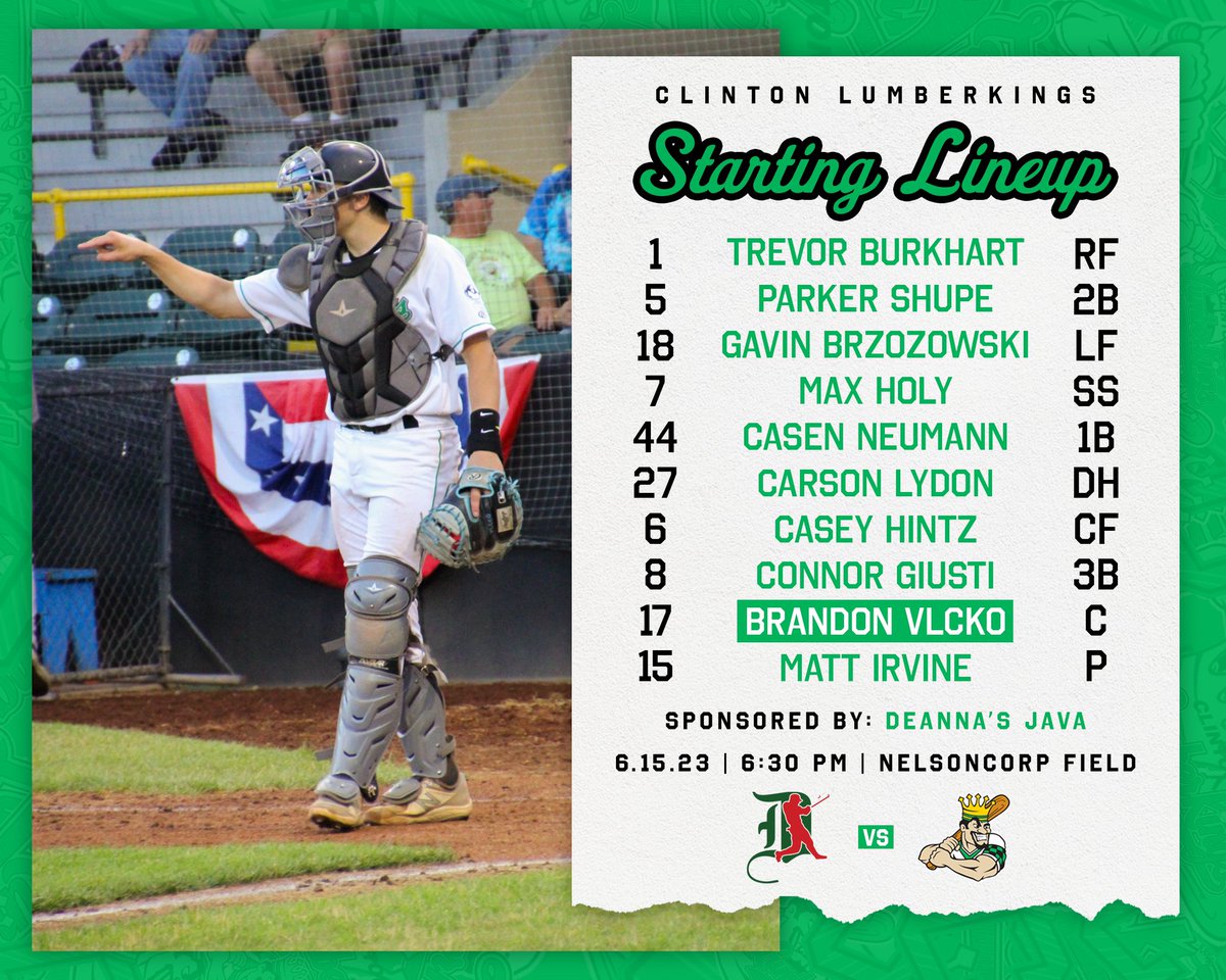 Brandon Vlcko (<a href="/BrandonVlcko/">Brandon Vlcko</a>) wants you 🫵 to check out tonight’s starting lineup vs. the Dans!

#LumberUp 🪵👑