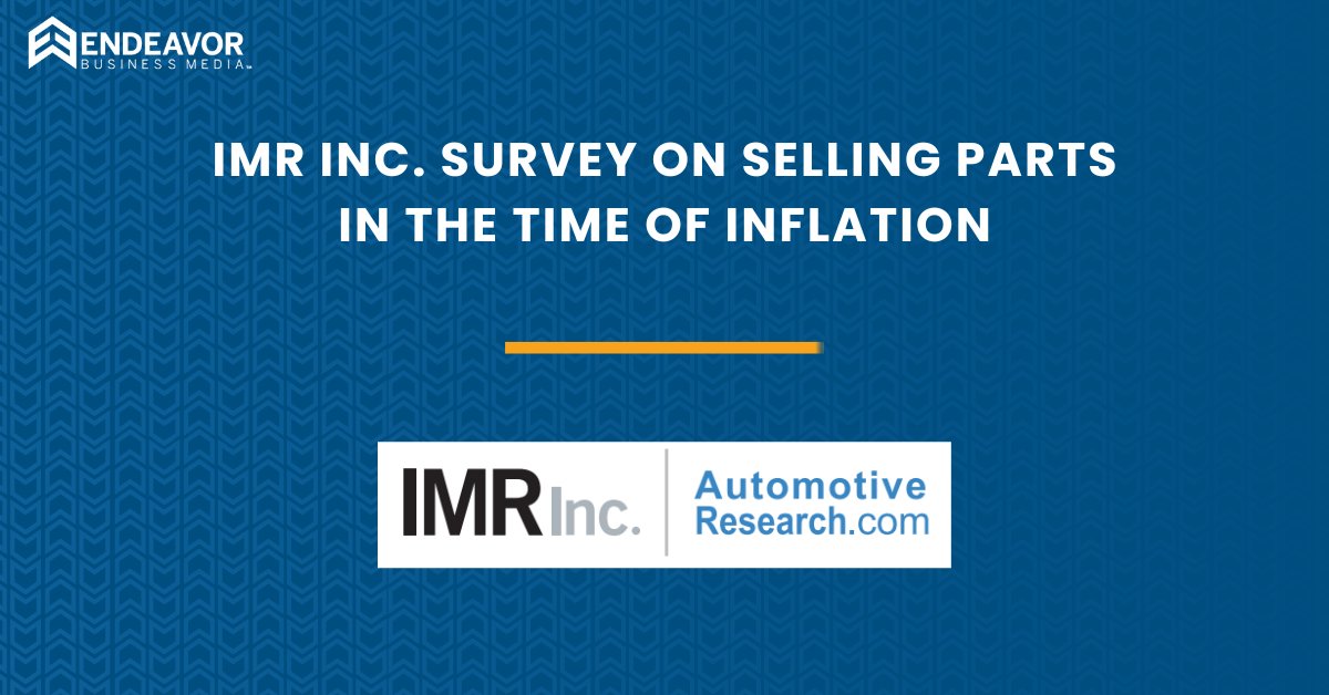 Check out this article reporting on the survey that our newest acquisition, IMR Inc, published on the challenges of selling parts in the time of inflation.📈 Link to article - lnkd.in/grjTGQxD #EndeavorBusinessMedia #B2Bmedia #AutomotiveResearch #NewestAquisition