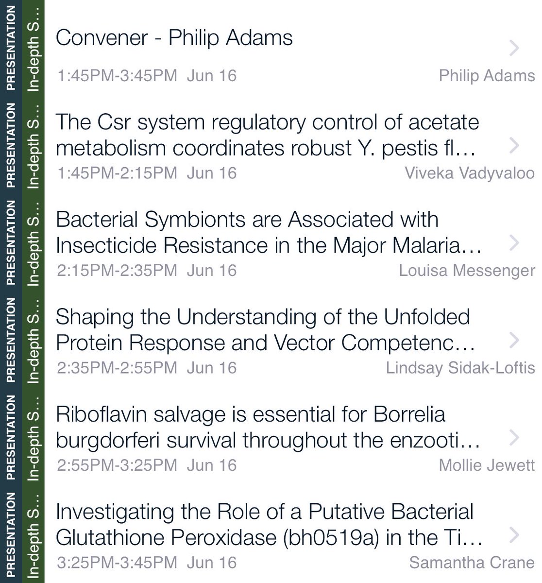 DrPhilipAdams's tweet photo. Headed to #ASMicrobe?? Join us Friday 1:45PM for an In-depth Symposium: Enzootic Pathogens — discussing unique biology of vector borne bacteria!! 

Excited for talks by @PlagueofFlea, L. Messenger; @LindsaySL_19; M. Jewett; @PhotobeatFlash &amp; hosted by me!! https://t.co/r8dJEwEZkG