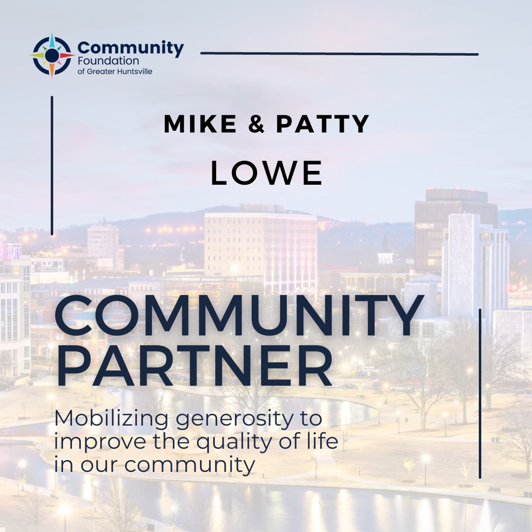 We salute our Community Partners' commitment to improving the quality of life in our community. Thank you, Mike & Patty Lowe, for being a valued 2023 Community Partner. #hereforgood