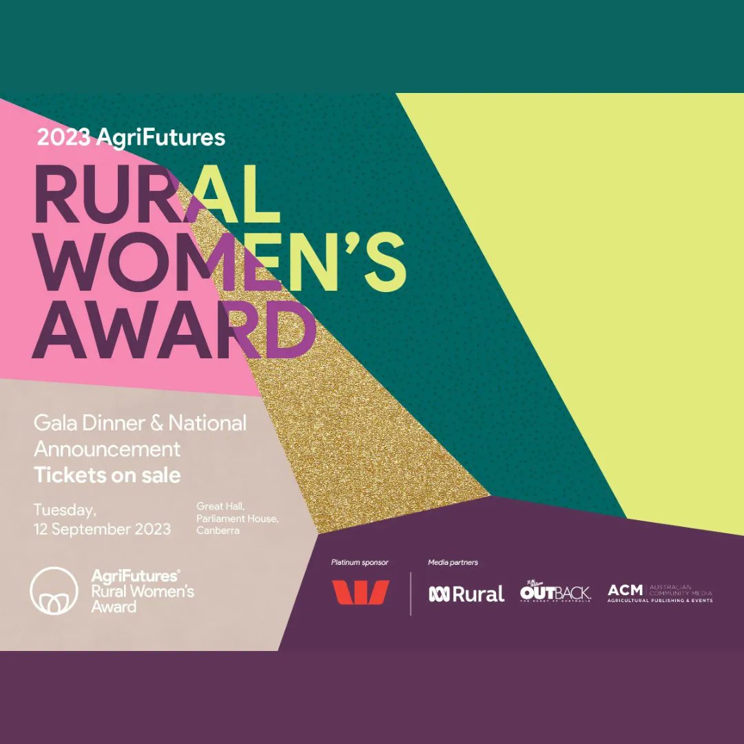 💥 Grab your tickets to the <a href="/AgriFuturesAU/">AgriFutures Australia</a> Royal Women's Award announcement and gala dinner 💥 This highly anticipated event celebrates female-led innovation in rural and regional Australia and limited tickets are now on sale ➡️ buff.ly/3CnyyES 
#RoyalWomensAward2023