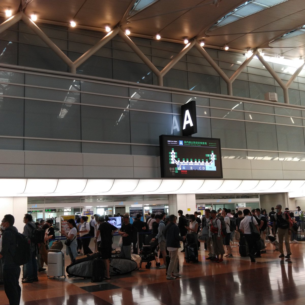 久しぶりに羽田空港来たけど、平日なのに朝から一人多すぎん！？