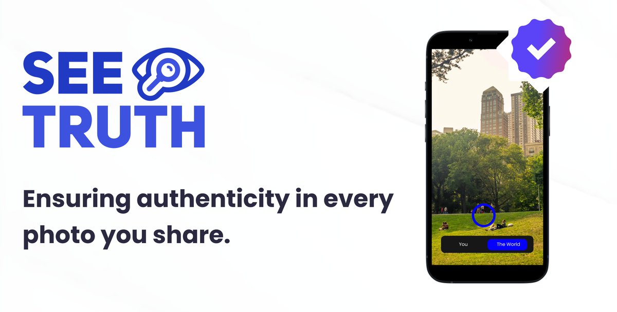 GenuineApp's tweet photo. We have lost trust in what we see online
With #SeeTruth, capture reality unedited. Each photo you snap records who took it, when, where, and what's in it
You can share this moment anywhere with an immutable link so that others can be sure your picture is real
🧵Vision Below https://t.co/fOYC0QdEyw