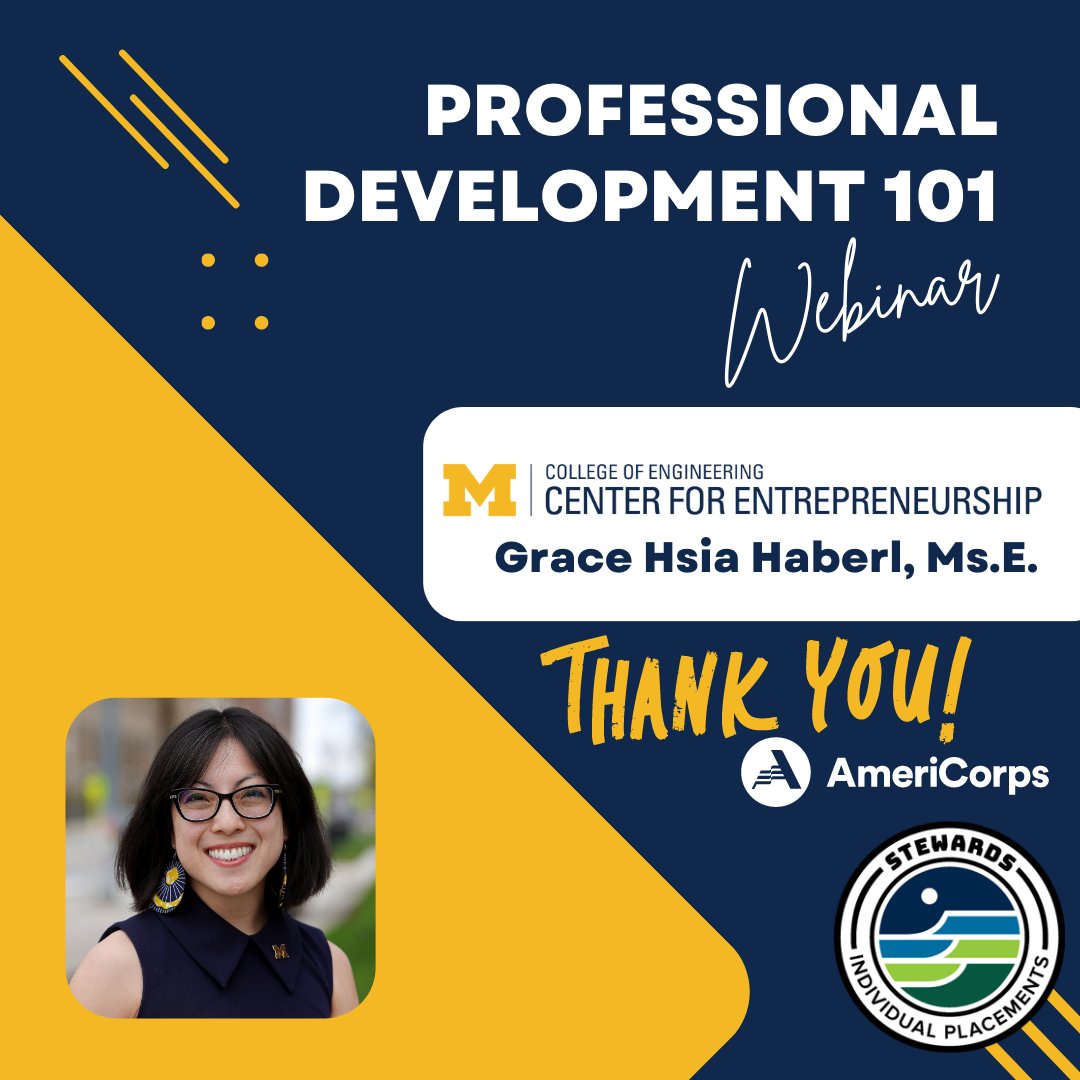 Thank you <a href="/StewardsIP/">STEWARDS</a> for inviting me to speak today to your members and the <a href="/AmeriCorps/">AmeriCorps</a> members! It was a joy to showcase my own experiences and tips for Professional Development 101! Thank you for being so brilliant, talented, and smart, loved all of the great audience members.