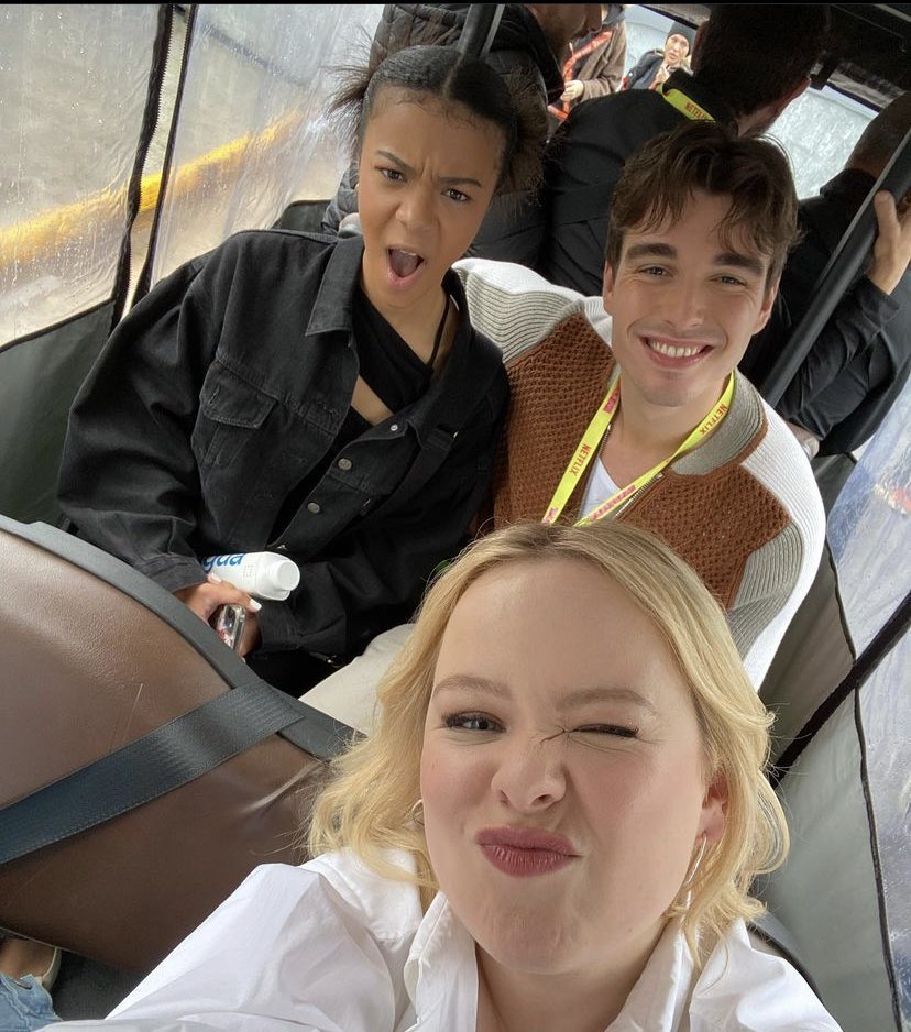 Corey, India, and Nicola at Netflix TUDUM ❤️🖤 Day 2 in Brazil