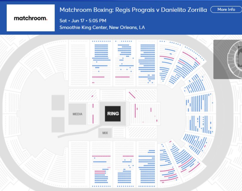 #PrograisZorrilla hasn’t sold 1000 tickets despite Hearn saying there’ll be “6-8k in there on Saturday”

This is why I post ticket maps, viewership etc I can’t watch these interviews and let false narratives be spun. 

*This was the map 12 hrs ago*