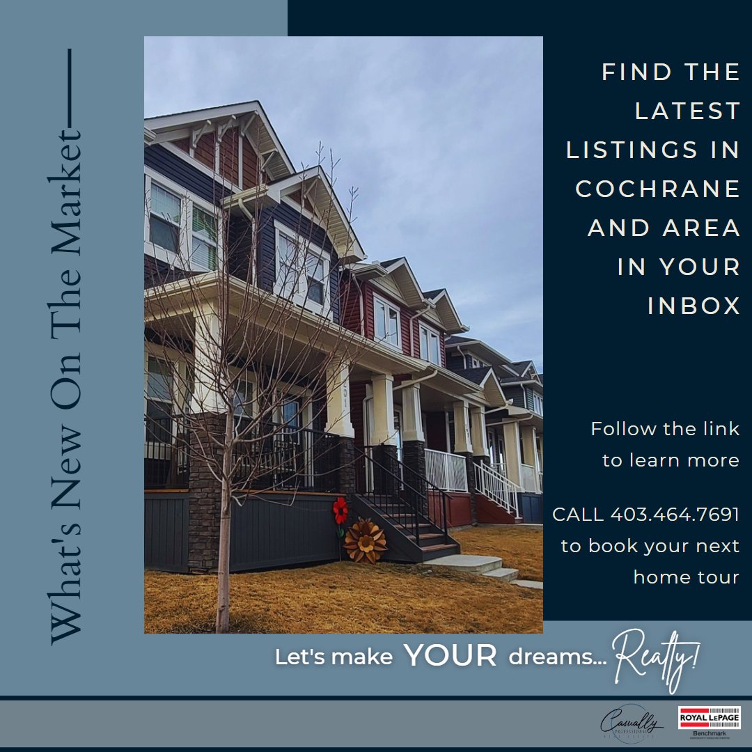 CasuallyProRE's tweet image. Follow the link to have the newest listings delivered right to your inbox!⁠
⁠
bit.ly/3Ge1Pow⁠
⁠
CALL 403.464.7691
⁠
⁠
Let's make YOUR dreams... Realty!⁠
⁠
#lookingtomove #buyers #justlisted #newtothemarket #forsale #directtoyou #inbox #casuallypro #dreamstorealty