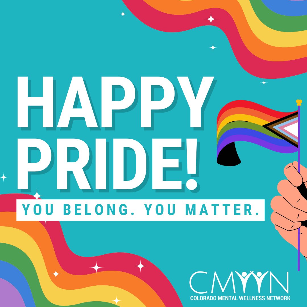 Happy Pride from CMWN! No one should ever feel like they don't belong - you DO belong! You DO matter! We are proud to celebrate our communities and their identities this month 💗