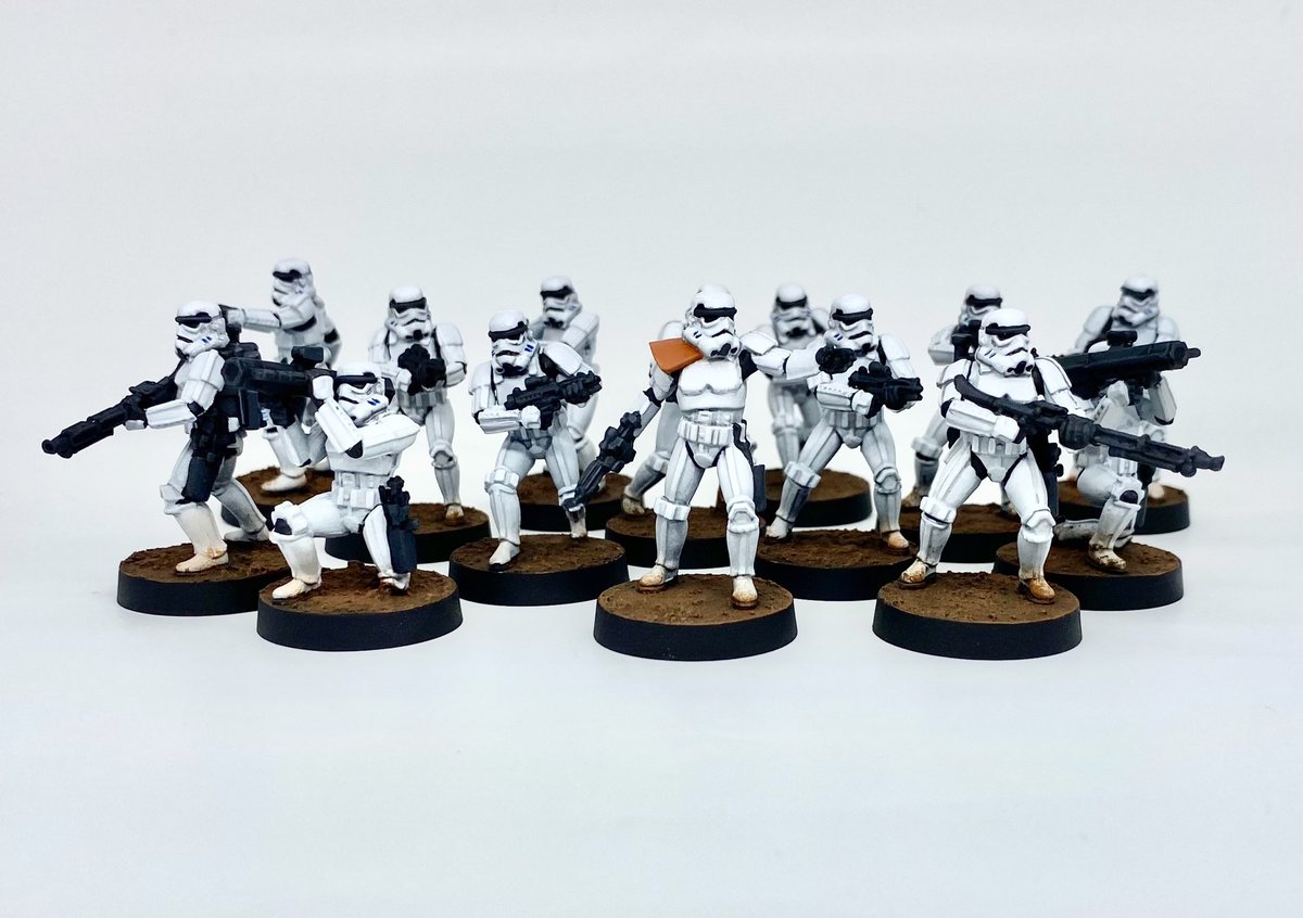 Speeders done plus a bunch more stormtroopers. Vader next up :) #StarWars #starwarslegion #minipainting