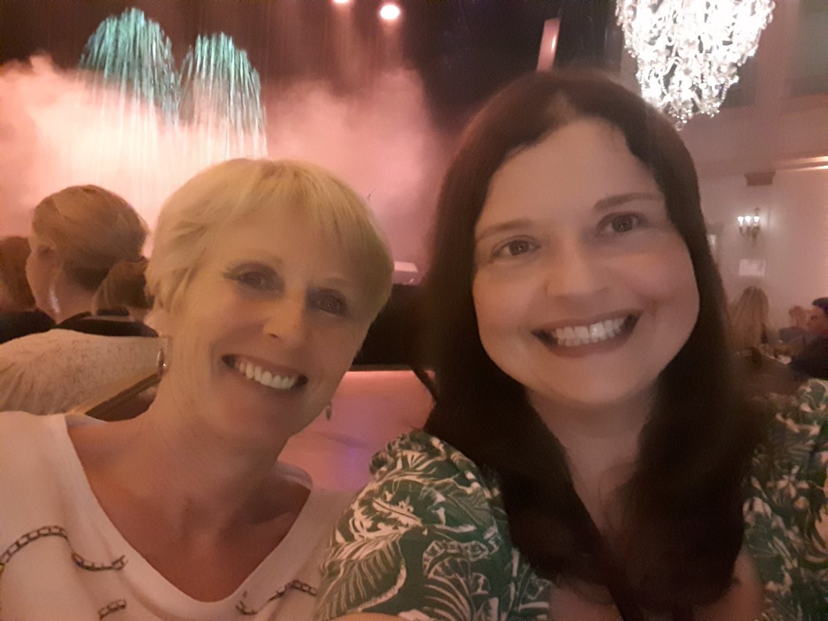 Loving the #NAC23 conference dinner with the legend that is @GillPearl #aphasia #slt