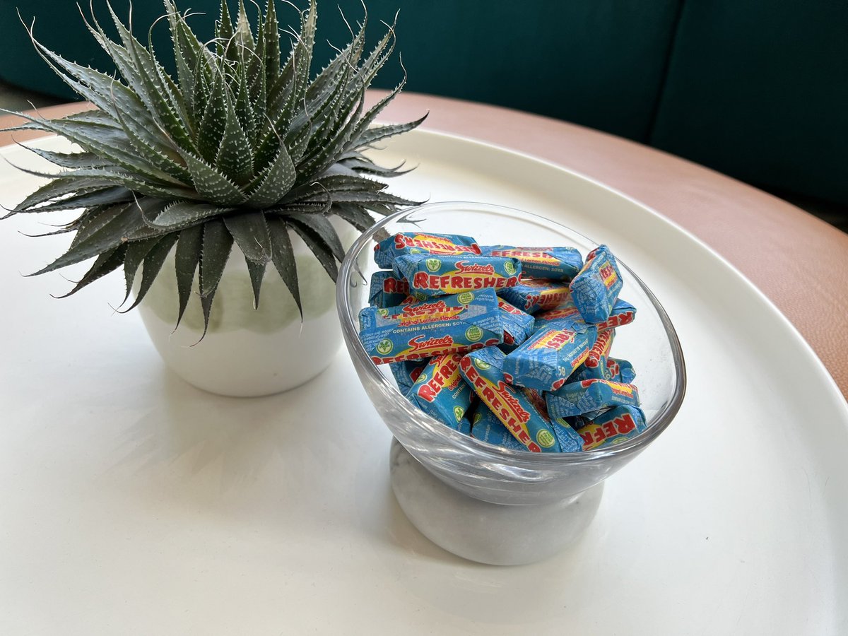 As much as I was delighted to see <a href="/ZahraS_B/">Zahra Bahrololoumi CBE</a> and <a href="/sarwar_k/">Sarwar Khan</a> at <a href="/salesforce/">Salesforce</a>  tower today  I was also quite taken with the bowl of  my favourite childhood candy in the reception!  Haven’t seen a refresher for years. And yes, I only took one! 🤣