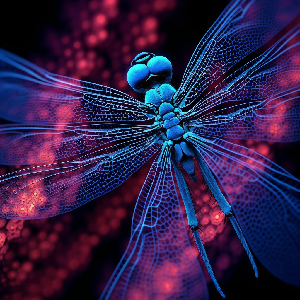 Loved playing around with a variation of <a href="/ai_artworkgen/">Marco</a>'s prompt this evening

Gorgeous dragonfly with stunning colours!

#aiartcommunity #MidjourneyAI