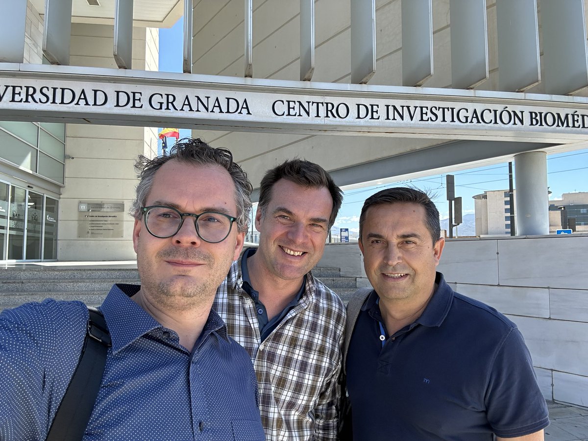 polisea's tweet photo. Estupenda visita a @policlinicasmd con Jorge y Alejandro y al #CIBM de @CanalUGR con Juan Antonio Marchal, Guillermo Rus y su directora Cristina Sánchez. La participación granadina en el macroproyecto europeo @Listen2Future. Buenos amigos y mejores personas. https://t.co/wU4ewdWR4L