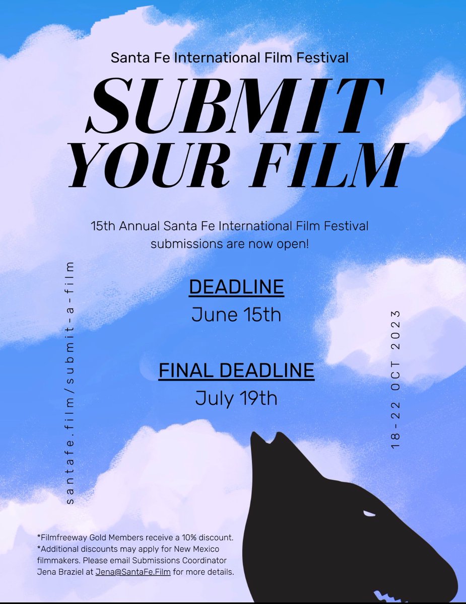 Today is the LATE DEADLINE FOR ENTRIES!!! Final Deadline July 19th
filmfreeway.com/SantaFeInterna…