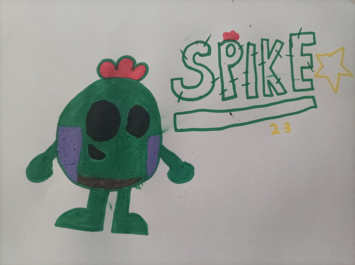 Spike art with paint pens! 🌵

#BrawlStars #BrawlStarsArt #PaintPens #Spike