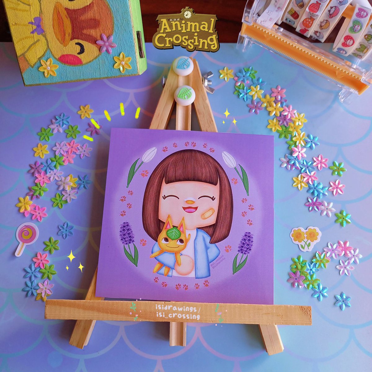 isidrawings's tweet photo. Pfp commission with Tangy &amp; the art print! 💜🌷🐱🍊

#acnh #animalcrossing #acpc #pocketcamp #ProcreateArt #ACNHDesigns #acnhcommissions https://t.co/3pxyUFEf3b