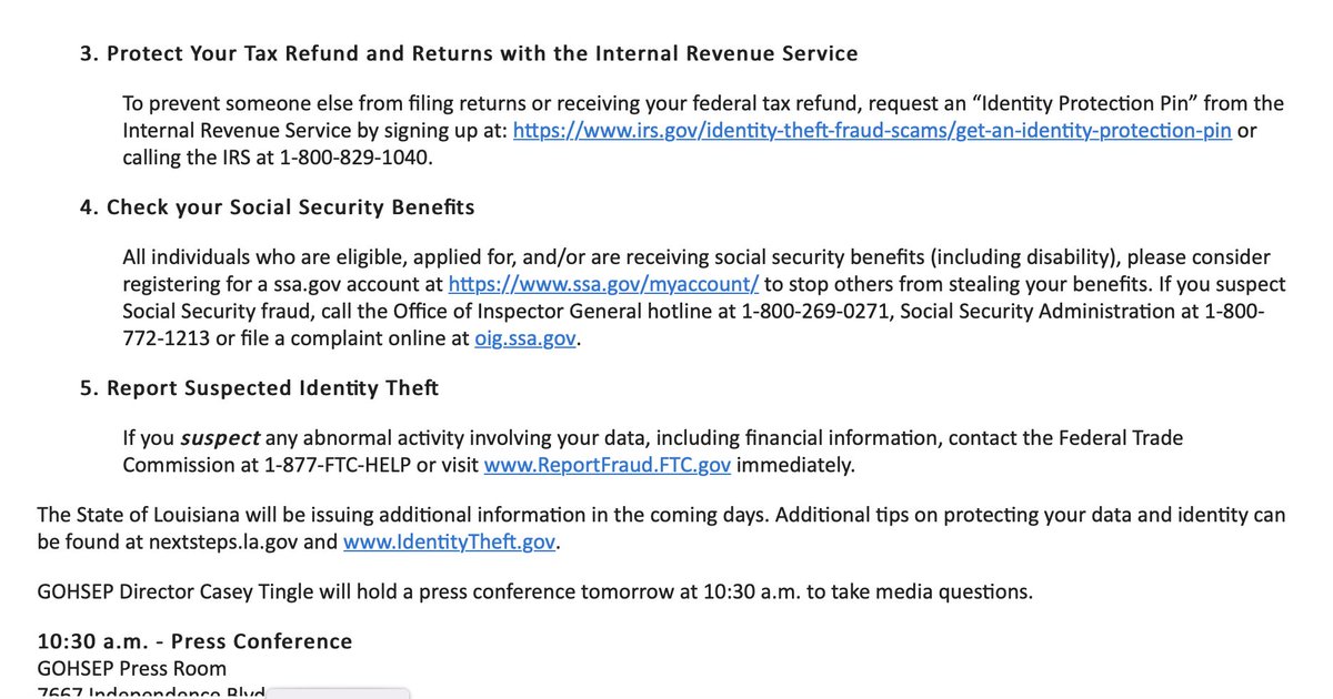 Huge news: Everyone with a Louisiana driver's license has likely had their personal information--including social security numbers--exposed to cyber attackers. The state says to take these steps: