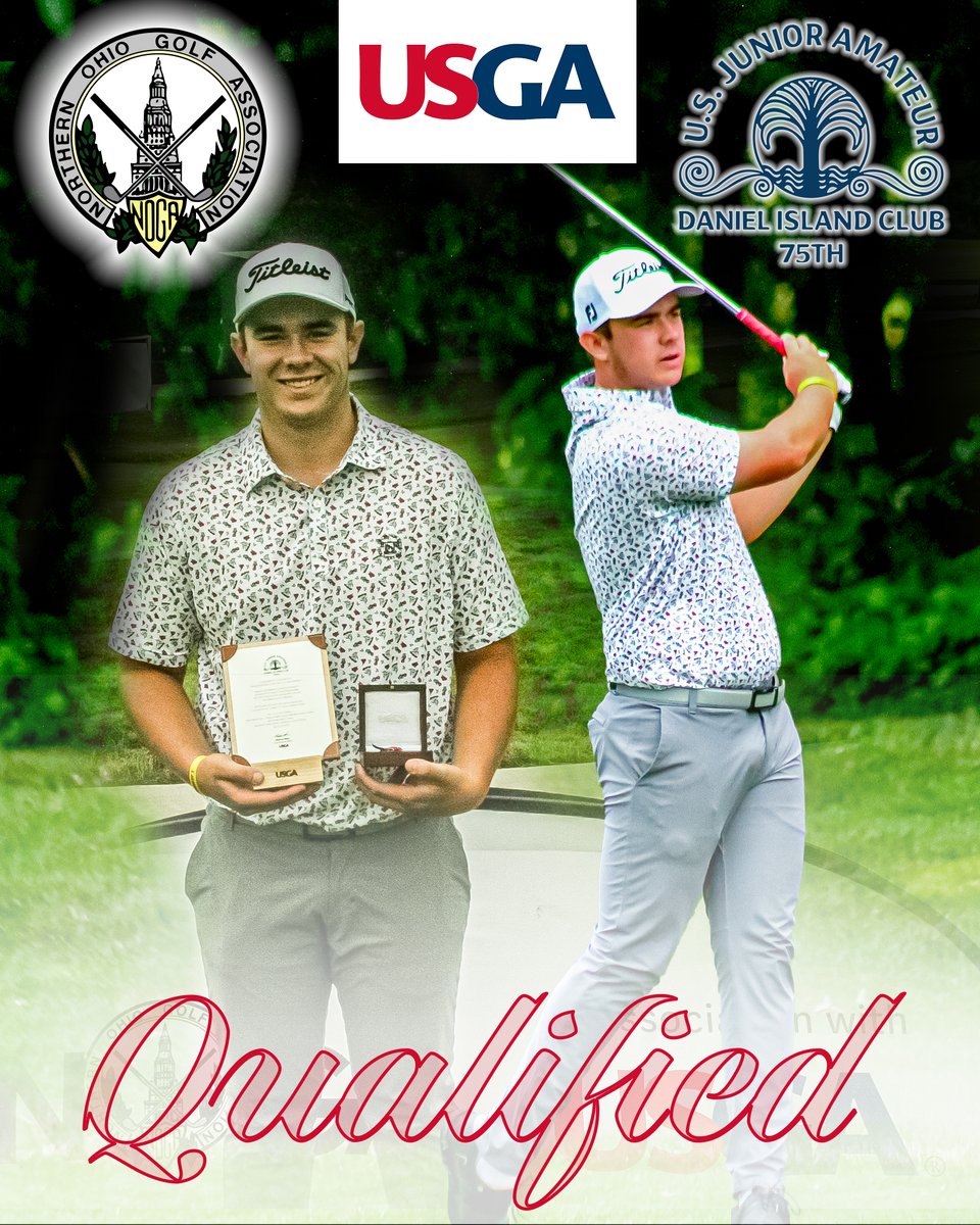 NorthernOhioGA's tweet photo. Ajay Morris &amp; Jack Vojtko both turned in a score of -4. They will move on to the 75th U.S. Junior Amateur at Daniel Island Club. https://t.co/cdWfa7kgVk