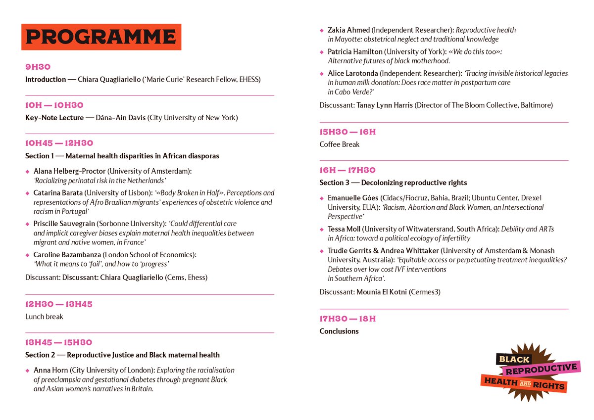 iyaletapesquisa's tweet image. Com intuito de discutir o Racismo e Justiça Reprodutiva, a pesquisadora e Dra, @Emanuelle_Aduni, da Associação de Pesquisa Iyaleta, participará da Conferência Internacional Black Reproductive Health and Rights: a global discussion, que ocorrerá nesta sexta-feira (16).

Confira: