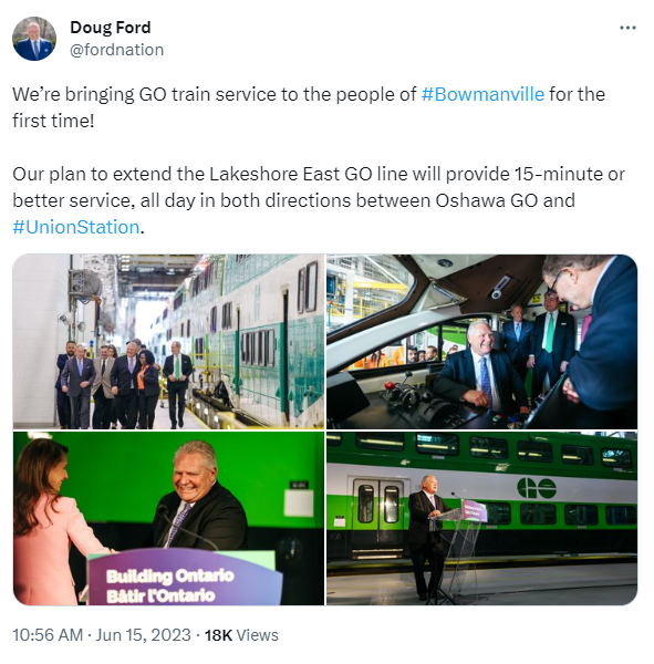 #ONpoli 

In the past 2 days, Doug Ford's PC Party has posted:

1) A gas price article from a fake news site featuring Ontario Proud 

2) Housing start numbers that are only about half of their own targets

3) 20km of GO Train extension that will take 18 years to build