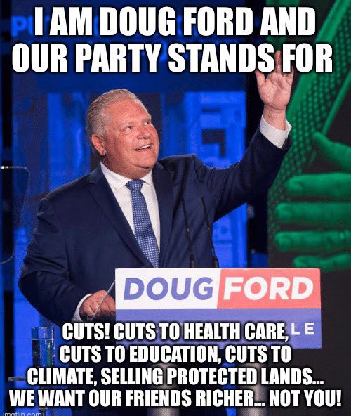 @CharliePinkerto @Thetrilliumca What does @fordnation do best. He lies and lies and lies…