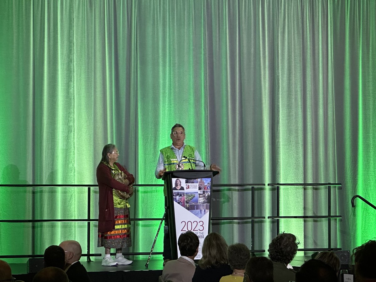 Our State of the City Address with ⁦<a href="/CityFredMayor/">Mayor Kate Rogers</a>⁩ is getting underway with Chief ⁦<a href="/chiefallanjr/">chicky polchies</a>⁩ and Elder Dr. Maggie Paul bringing greetings! #SOTC2023