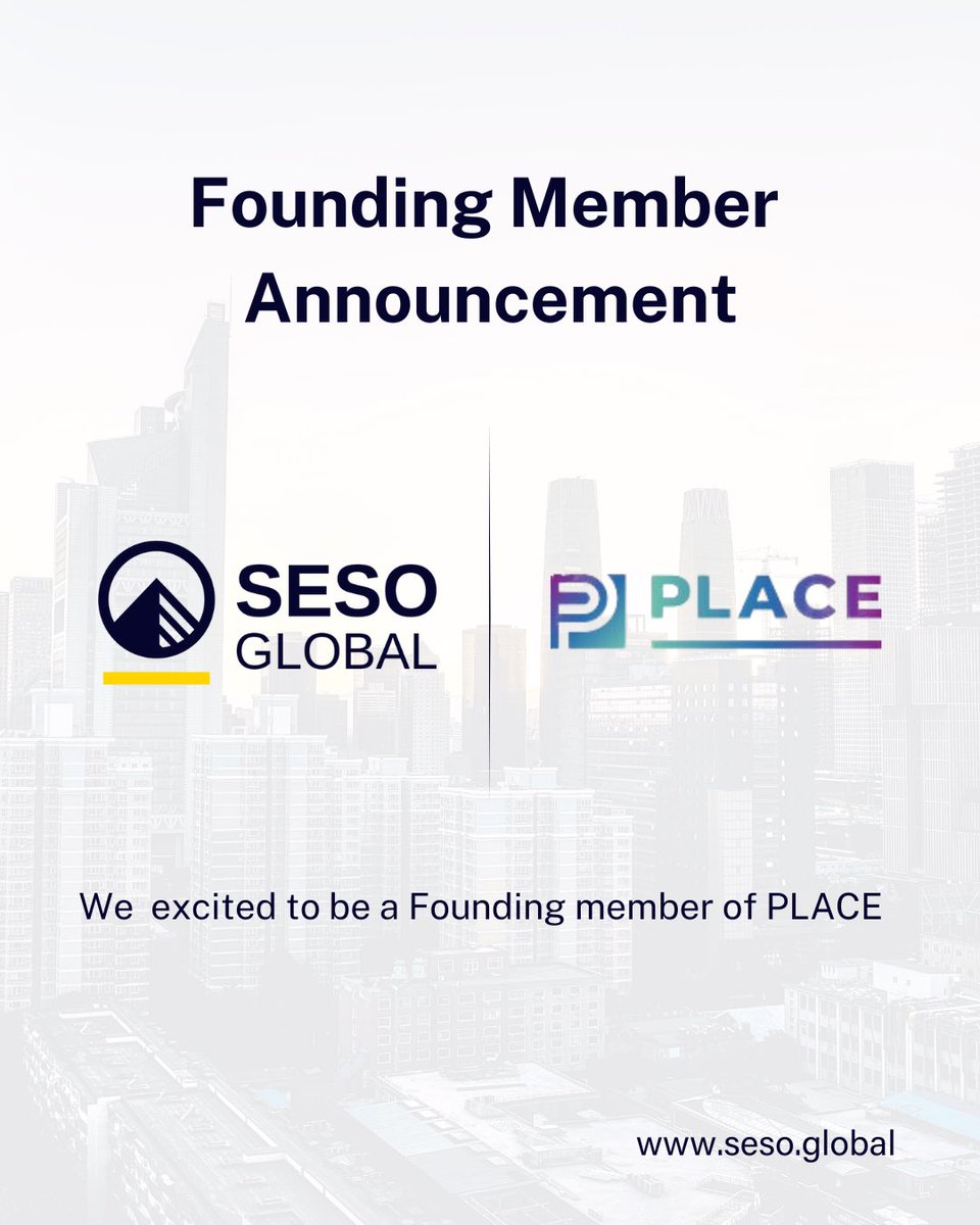 SesoGlobal's tweet photo. Seso is thrilled to Join PLACE as a #PLACEFoundingMember. We look forward to working together.
As a Founding Member, Seso Global will have access to the #PLACEDataTrust that provides high-resolution #aerial and #street imagery to support our work. https://t.co/F2x5syZAUY