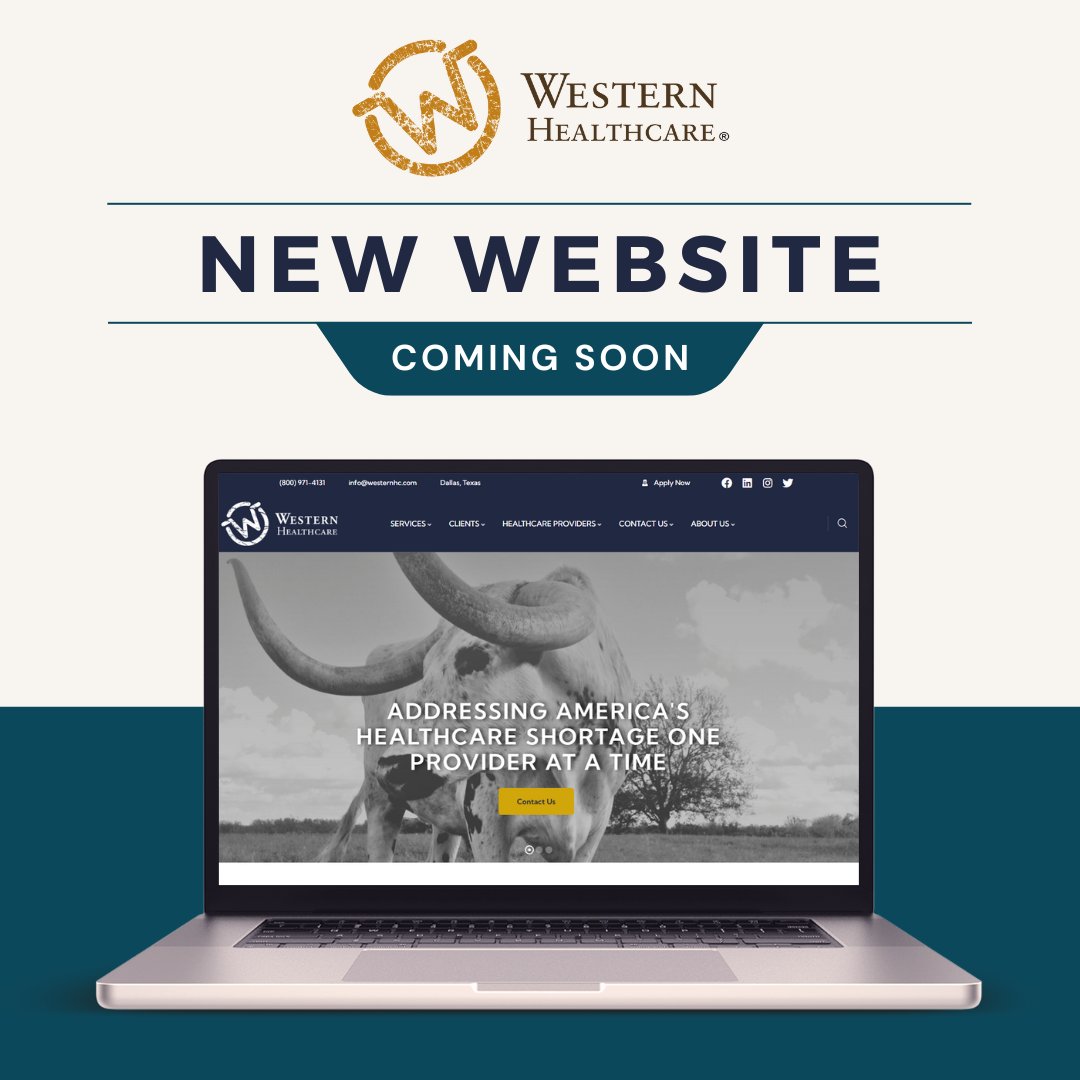 Western_HealthC's tweet photo. Coming Soon! 🖥 Stay tuned for the grand unveiling of our sleek new website redesign. The wait is almost over. 🤠 #WesternHealthcare #NewWebsite #ComingSoon #StayTuned https://t.co/aSpVvt1aBT