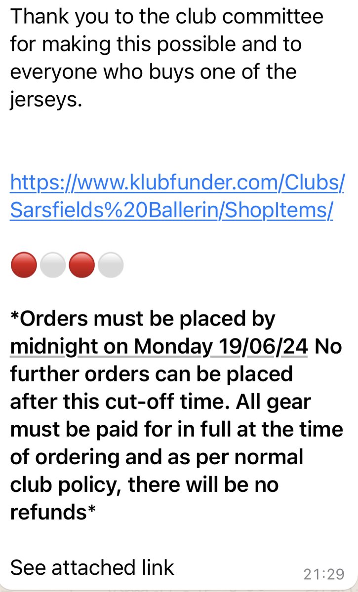 🔴⚪️ EAMON MCINTYRE Memorial Jersey 🔴⚪️

Hi everyone, as proposed by our club and to recognise the memory of Eamon, our club, with the support of Eamon’s family are releasing a training jersey in his memory. 

buff.ly/3vkvELY

🔴⚪️🔴⚪️
