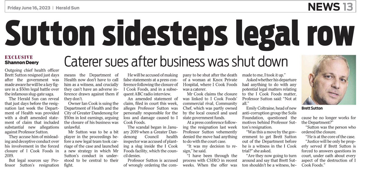 It appears Dan Andrews corrupt former CHO Slugger is on the run and on the ropes.

You can run but you can’t hide Slugger, we all know what you did you corrupt little prick.

You scammed a successful family business and you’re going to go down for it.

#springst