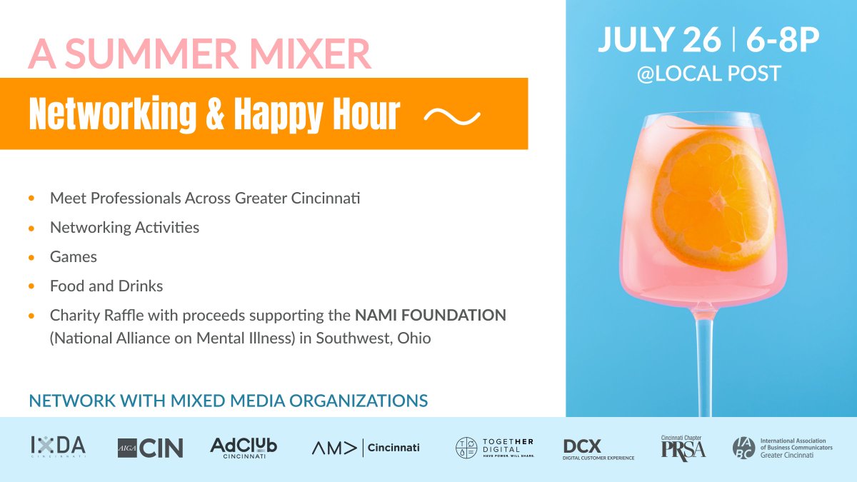 Join us for this fun event in July! 
eventbrite.com/e/summer-mixer…