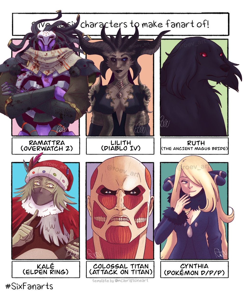 I made a #SixFanarts for the first time