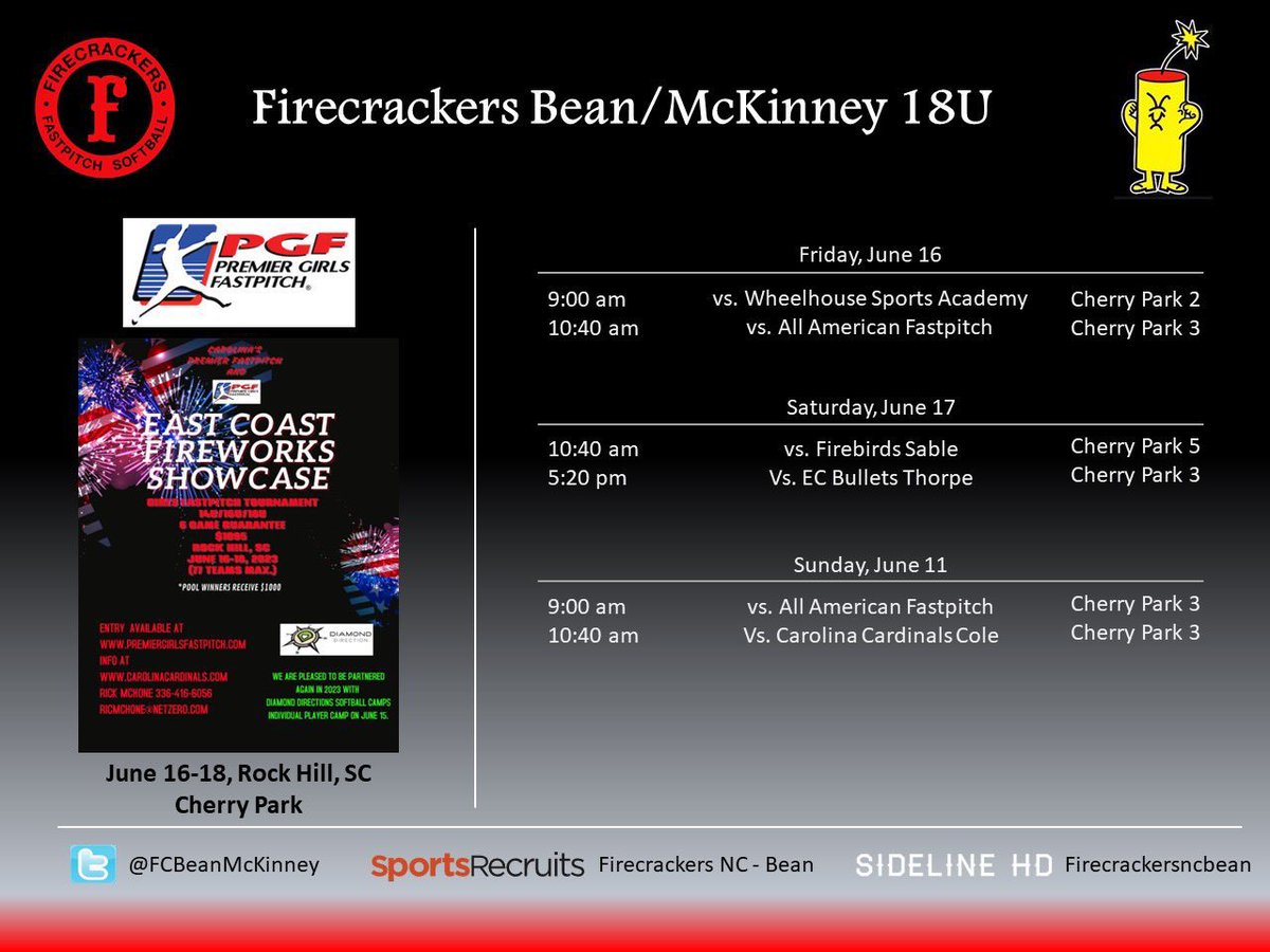 It’s that time again! Coaches if you are in Rockhill this weekend come check us out <a href="/AverettSoftball/">Averett Softball</a> <a href="/lynchburg_sb/">Lynchburg Softball</a> <a href="/RoanokeSoftball/">RoanokeSoftball</a> <a href="/BrevardSoftball/">Brevard College Softball</a> <a href="/MHU_Softball/">Mars Hill Softball</a> <a href="/LMC_Softball/">Lees-McRae Softball</a>