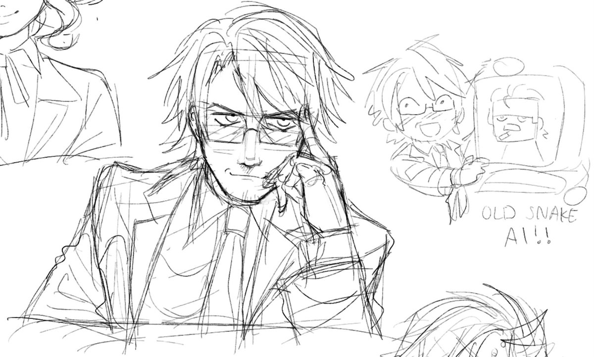 otacon doodle!! but is mgr otacon!! #mgs