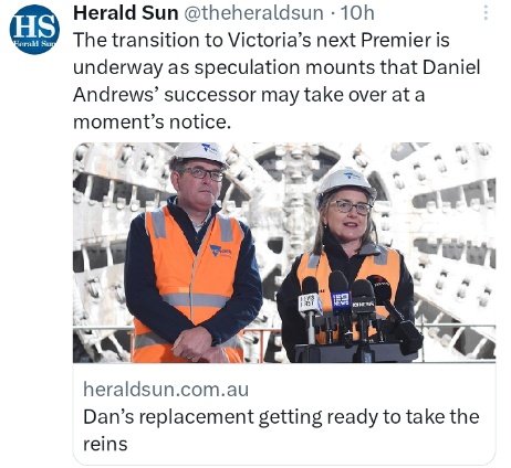 Latest speculation from the Herald Sun. See what the premier has to say. #springst