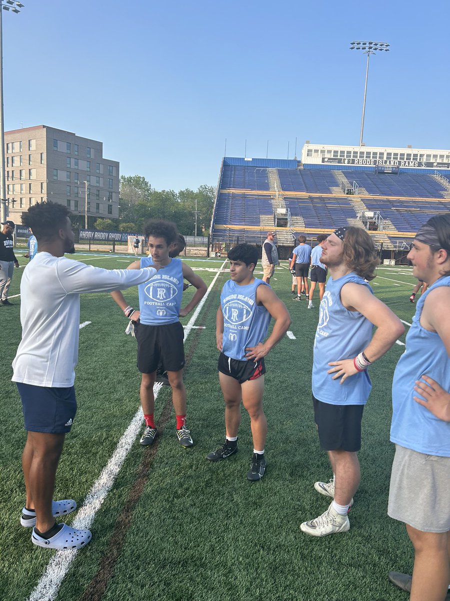 Lacrosse/Football guys competed down in Kingston today at @RhodyFootball camp. First-class experience and program. Big thx to former Rhody standout and current NE Patriot Ed Lee for chopping it up with us after! #GoWitch #GoRhody 
@WitchesSports @SalemHSFootball @Ed_Ed_andEdlee