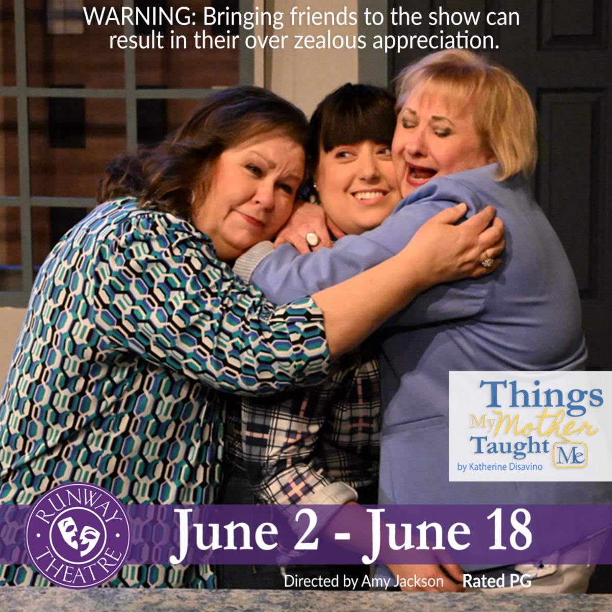 RunwayTheatre's tweet photo. Risk it and bring a crowd...Things My Mother Taught Me is a pure delight of fast, funny, and fabulous: just like you (that's what your friends are sure to say!).

TKTS: https://t.co/R9kF5XOEhK

📸: Kris Ikejiri
#RunwayTheatre #YourCreativeHome #ThingsMyMotherTaughtMeAtRunway https://t.co/vmXkZudBmF