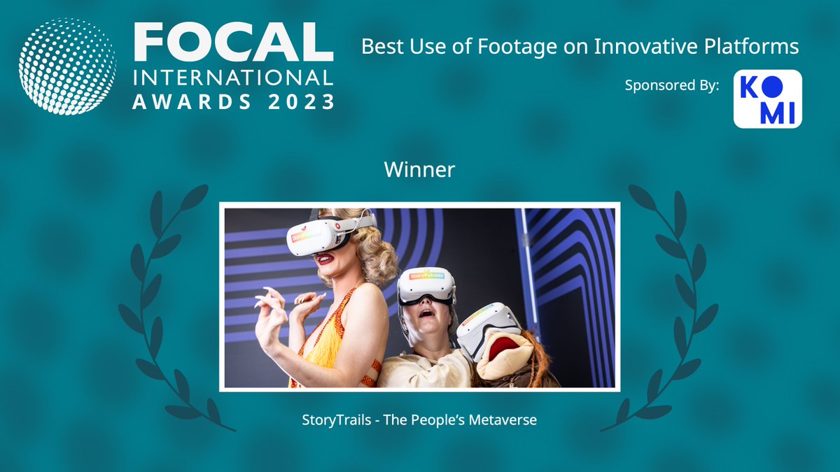 We would like to extend our warmest congratulations to StoryTrails - The People's Metaverse for securing the top honors in the Best Use of Footage on Innovative Platforms category at the #FOCALAwards2023, sponsored by ARK by KOMI. Well done @StoryFuturesA!