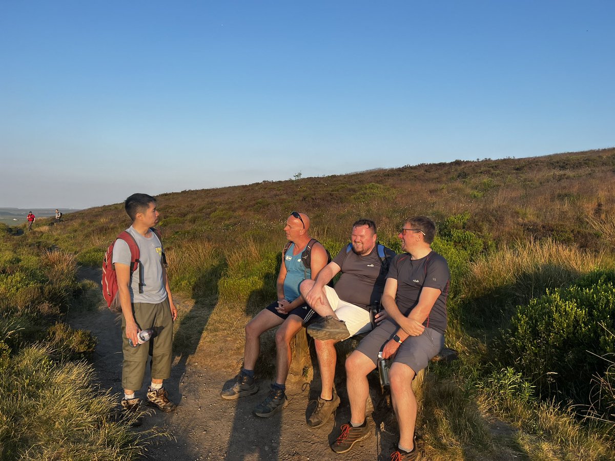 Lovely warm summer evening leading eight @OutdoorLads members on a walk through Roddlesworth Woods, onto Darwen Moor and to Jubilee Tower - definitely need to plan in some more Summer evening walks! 🥾🌅